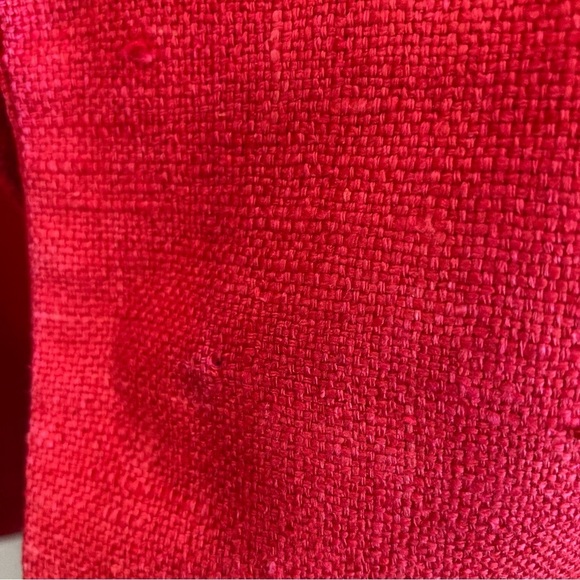 VANESSA STEVENS Sz 14 100% Silk  Lined Shoulder Pads Pockets Slit Blazer Jacket - Picture 6 of 7